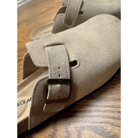 Xiakolaka Women’s Suede Clogs w/ Adjustable‎ Buckle Strap, US 10 - Picture 5 of 7